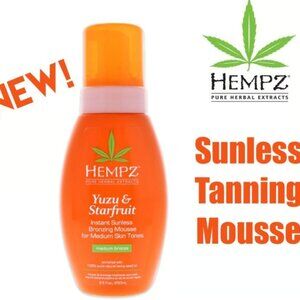 Hempz Yuzu & Starfruit Instant Sunless Bronzing Mousse Medium Skin 8.5 oz X 6